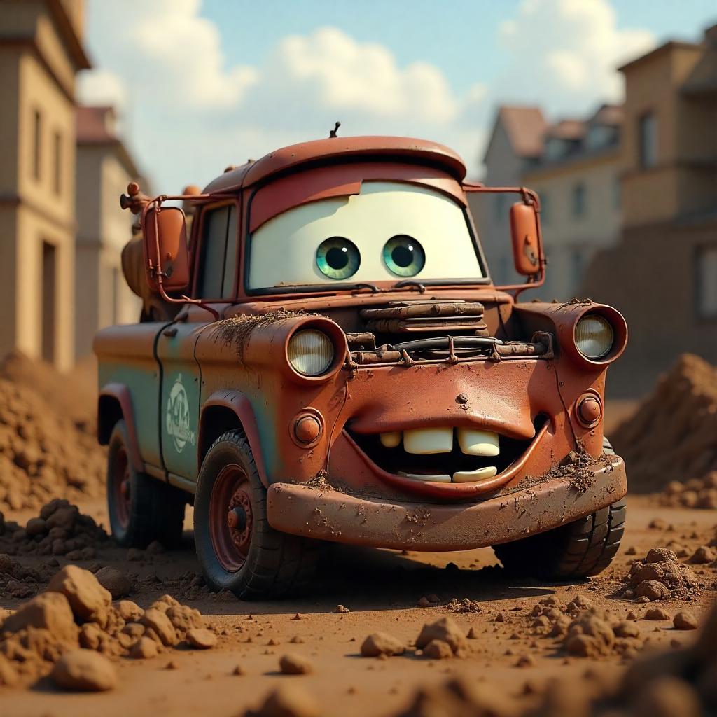 Muddy Pixar Car